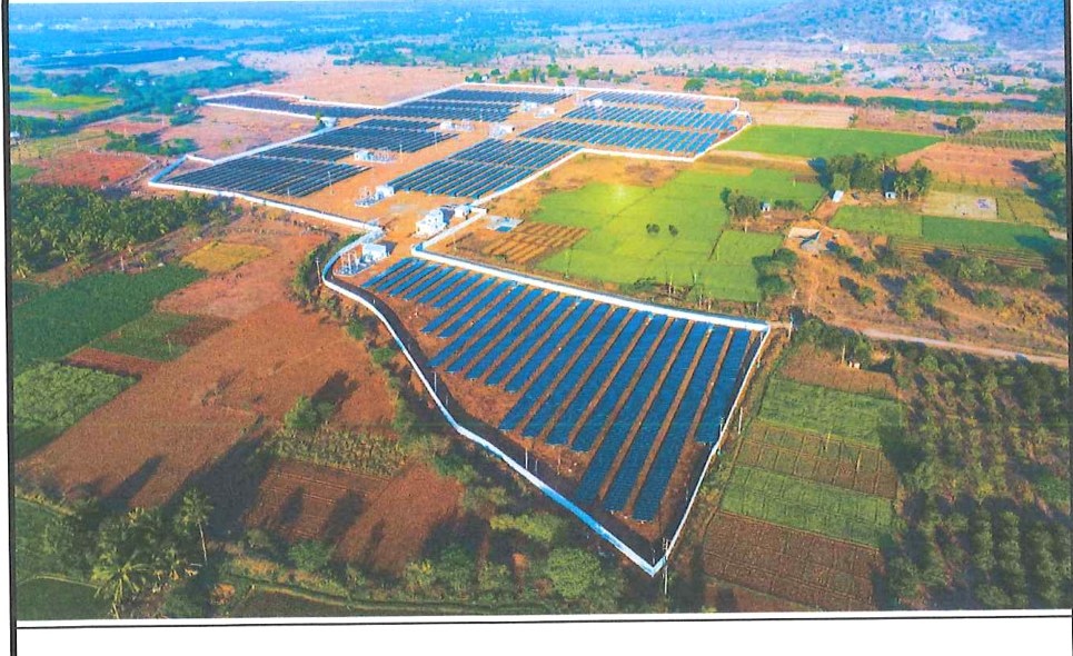 Aerial view of the solar power plant site